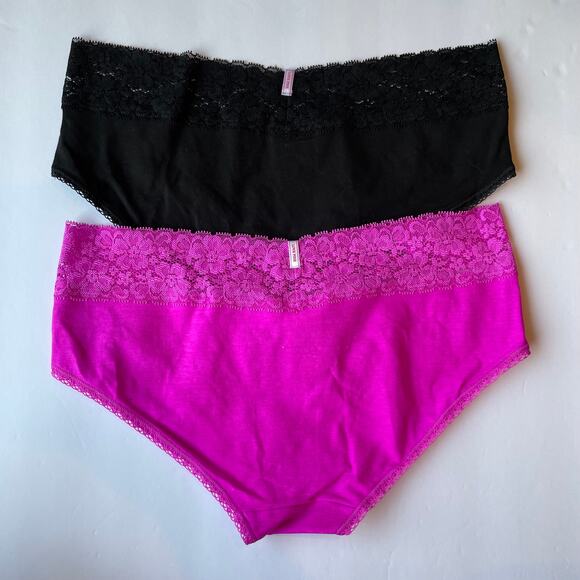 Victoria's Secret PINK Panties Womens Medium Purple Black Limited Edition Bling - Picture 8 of 8